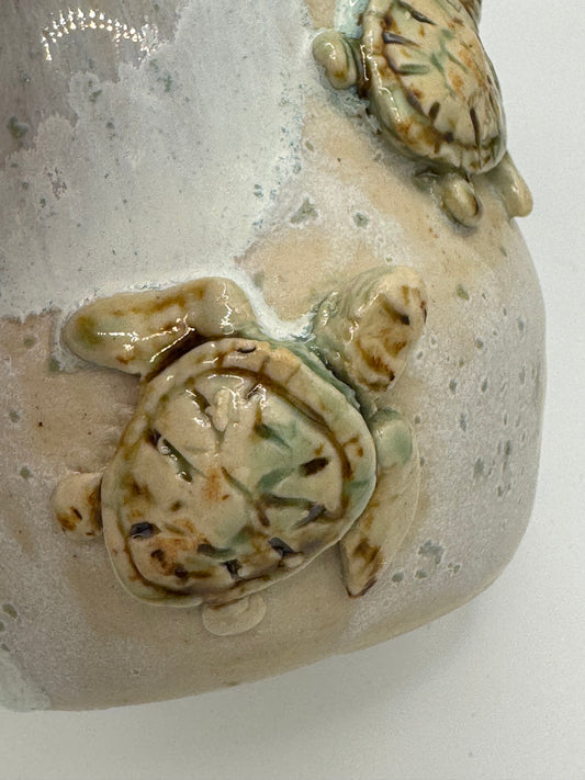 Hand thrown Turtle Beach Mug