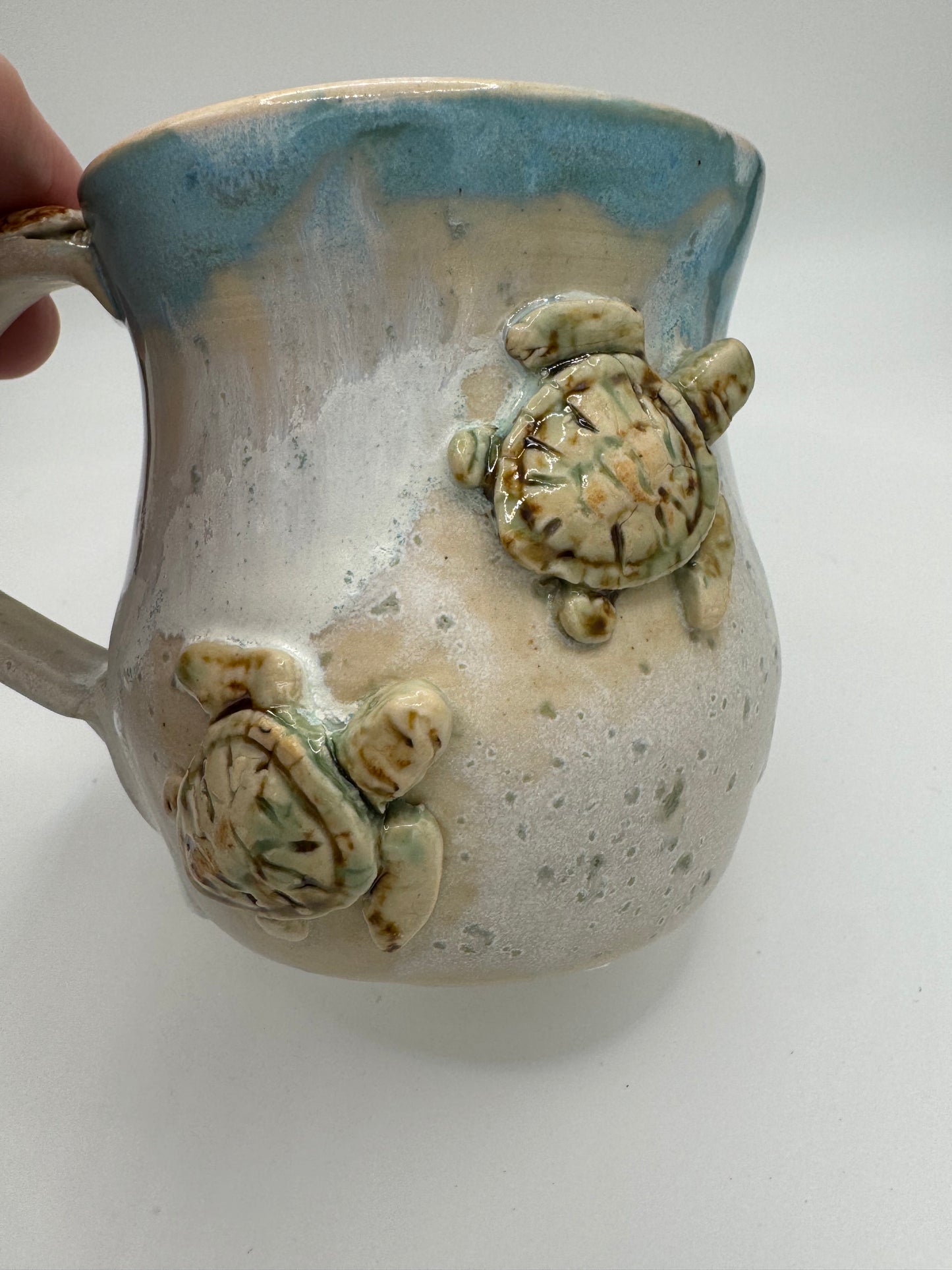 Hand thrown Turtle Beach Mug